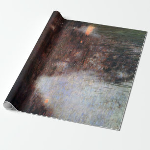 Calm Pond on Kammer Castle Grounds, Gustav Klimt Wrapping Paper