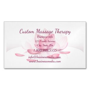 Calm Quiet Beautiful Peaceful Lotus Flower Magnetic Business Card