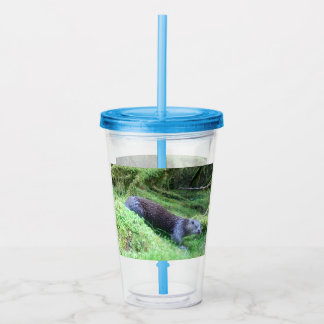 Calm River Otter Scenic Wildlife Relaxing Nature Acrylic Tumbler