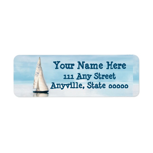 Calm Sailing with Bluest Skies Return Address Label (Front)