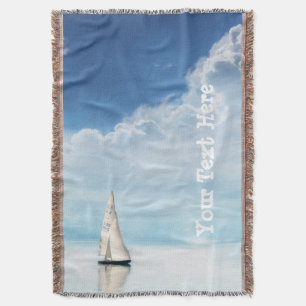 Calm Sailing with Bluest Skies Throw Blanket