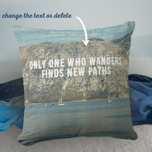 Calm Sea and Beautiful Mountains Cushion