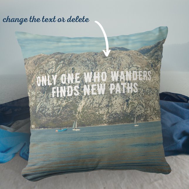 Calm Sea and Beautiful Mountains Cushion (Creator Uploaded)