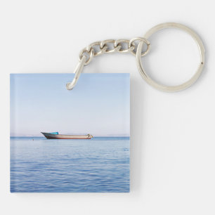 Calm sea boat key ring