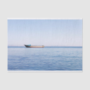 Calm sea boat tissue paper