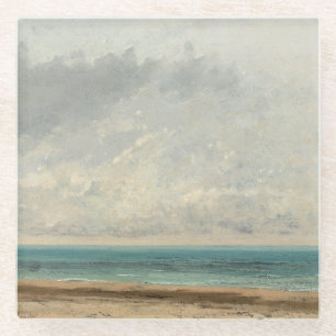 Calm Sea – Gustave Courbet Glass Coaster