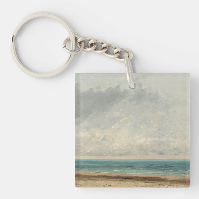 Calm Sea – Gustave Courbet Key Ring (Front)