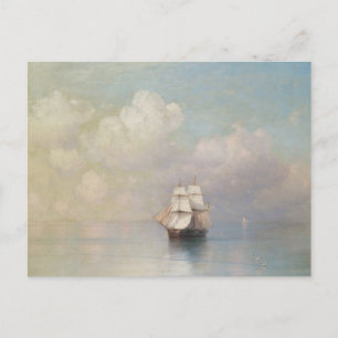 Calm Seas Ivan Aivazovsky seascape waterscape sea Postcard
