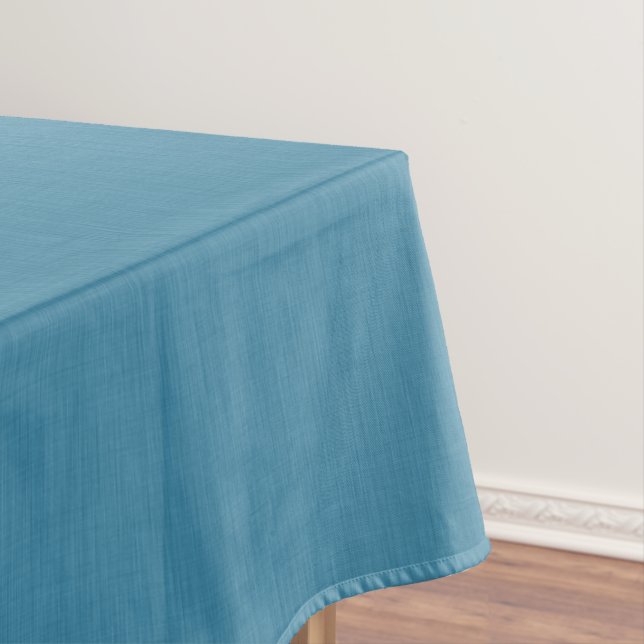 Calm & simple Blue linen textured background  Tablecloth (In Situ)