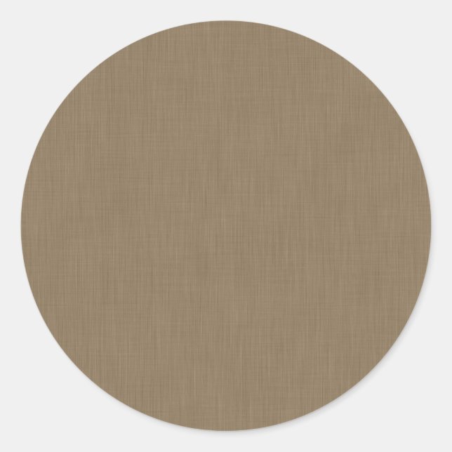 Calm & simple Brown textured background  Classic Round Sticker (Front)