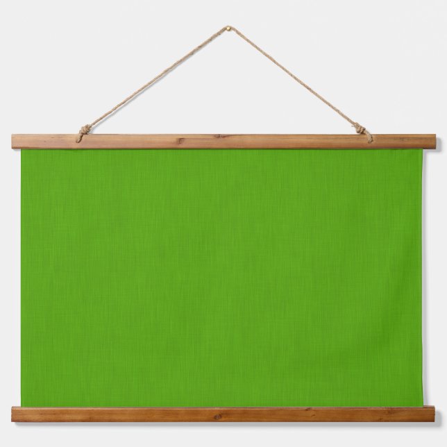 Calm & simple lime green textured background  hanging tapestry (Front)