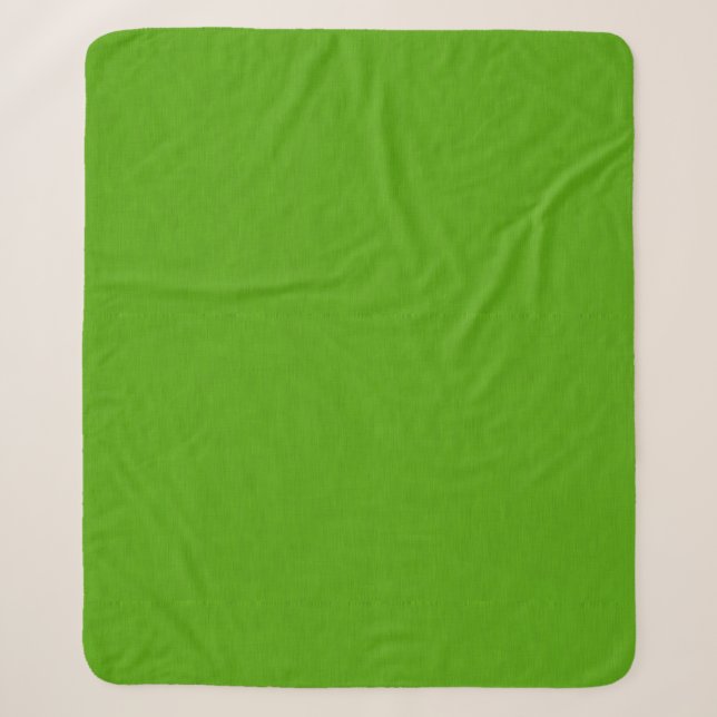 Calm & simple lime green textured background  sherpa blanket (Front)