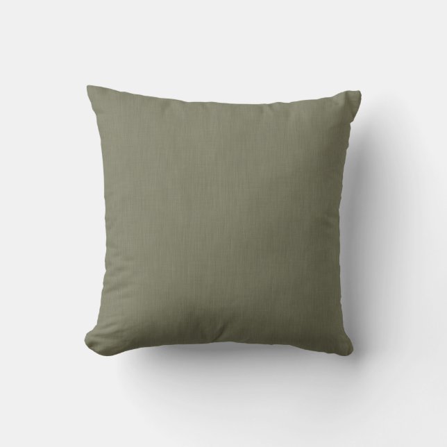 Calm & simple olive green textured background  cushion (Front)
