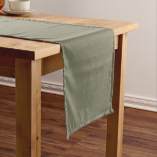 Calm & simple olive green textured background short table runner