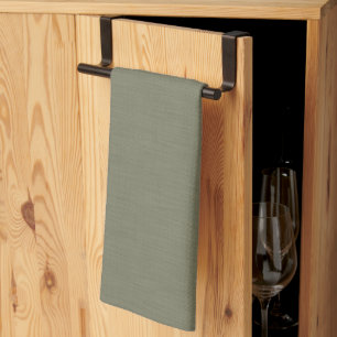 Calm & simple olive green textured background tea towel