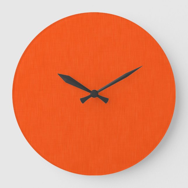Calm & simple orange textured background  large clock (Front)