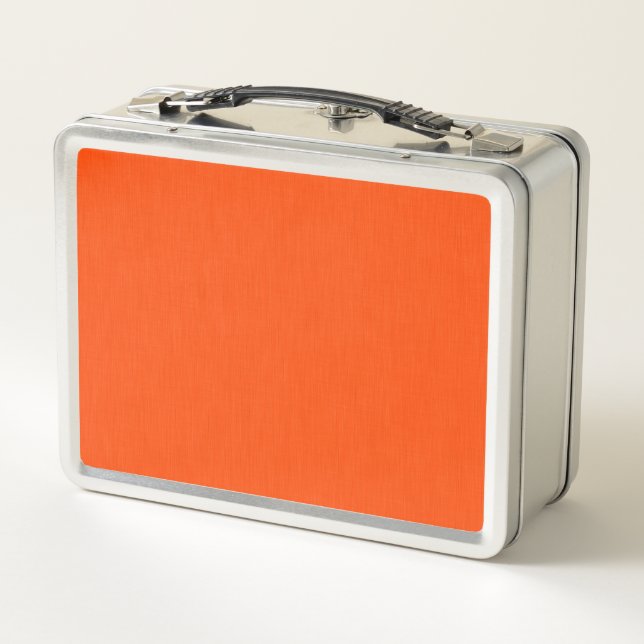 Calm & simple orange textured background  metal lunch box (Back)