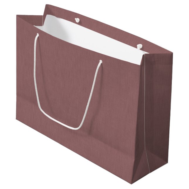 Calm & simple pink  textured background  large gift bag (Front Angled)