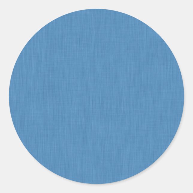 Calm & simple plain blue textured background classic round sticker (Front)