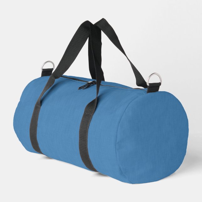 Calm & simple plain blue textured background duffle bag (Left Corner)