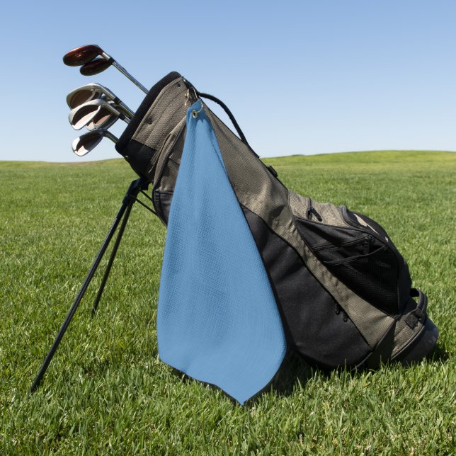 Calm & simple plain blue textured background golf towel (Green)