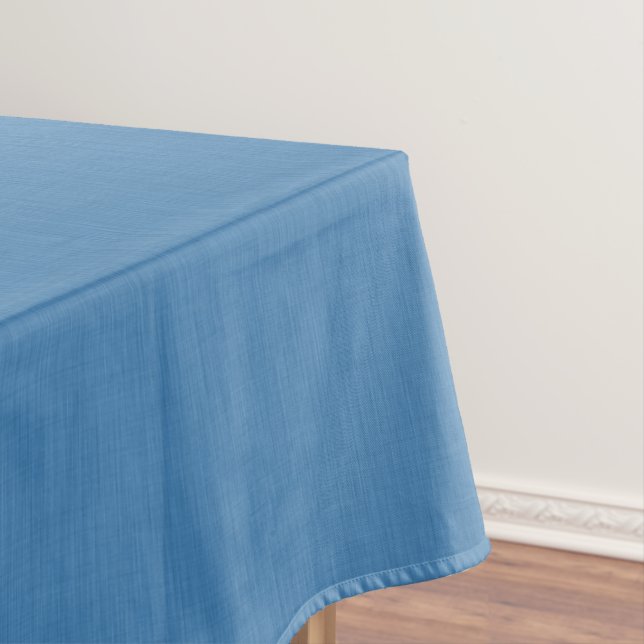Calm & simple plain blue textured background tablecloth (In Situ)