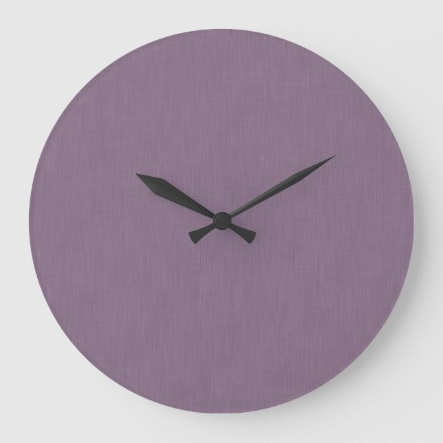 Calm & simple Purple textured background  Large Clock (Front)