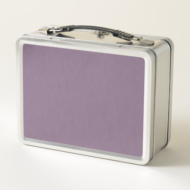 Calm & simple Purple textured background  Metal Lunch Box (Back)