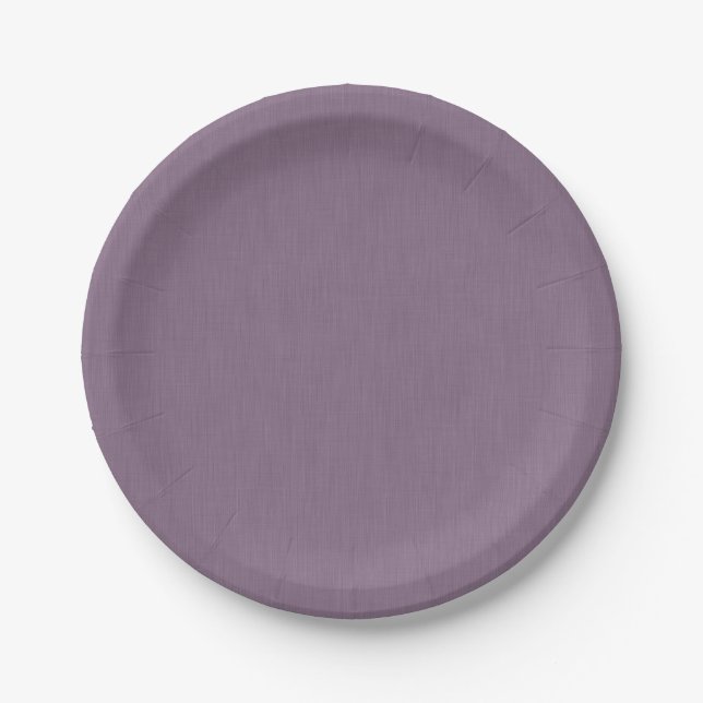 Calm & simple Purple textured background  Paper Plate (Front)