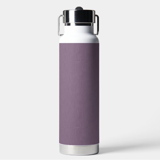 Calm & simple Purple textured background  Water Bottle (Front)