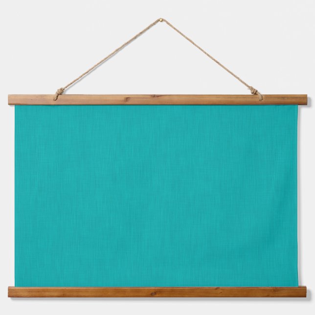 Calm & simple  Turquoise textured background  Hanging Tapestry (Front)