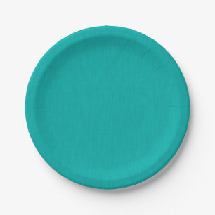 Calm & simple Turquoise textured background Paper Plate