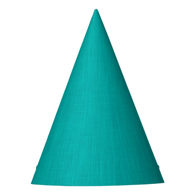 Calm & simple  Turquoise textured background  Party Hat (Front)