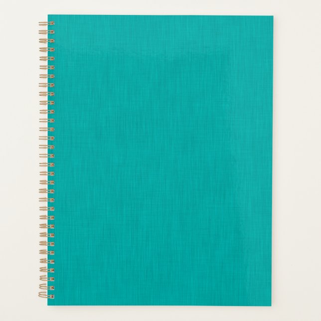 Calm & simple  Turquoise textured background  Planner (Front)
