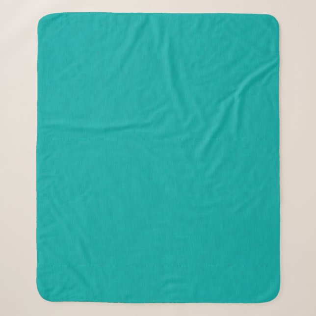Calm & simple  Turquoise textured background  Sherpa Blanket (Front)