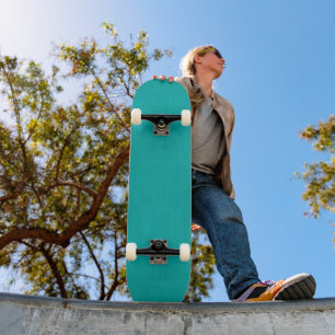 Calm & simple  Turquoise textured background  Skateboard