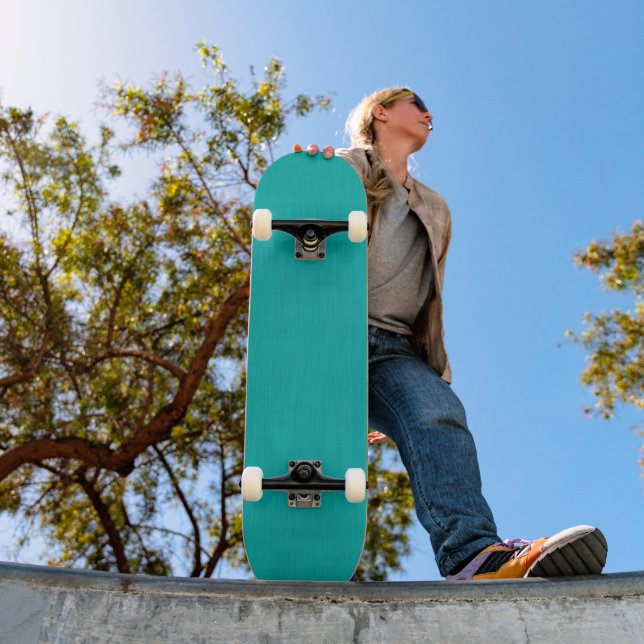 Calm & simple  Turquoise textured background  Skateboard (Outdoor 1)