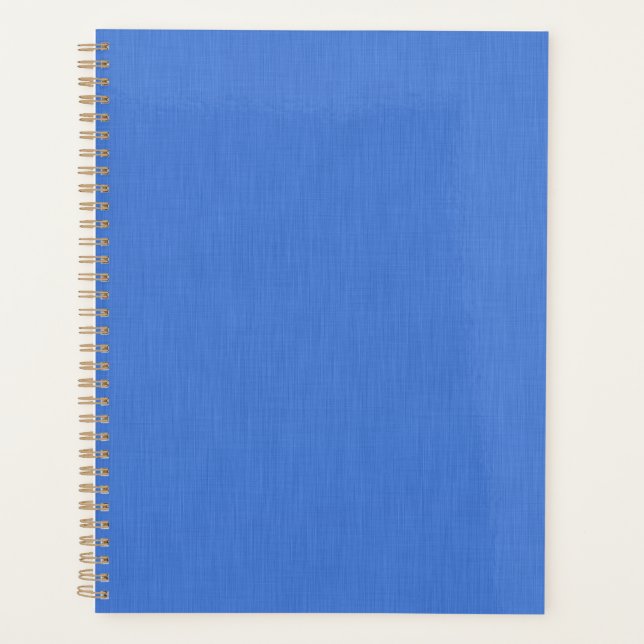 Calm & simple visual blue textured background  planner (Front)