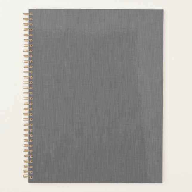 Calm & simple visual gray textured background  planner (Front)