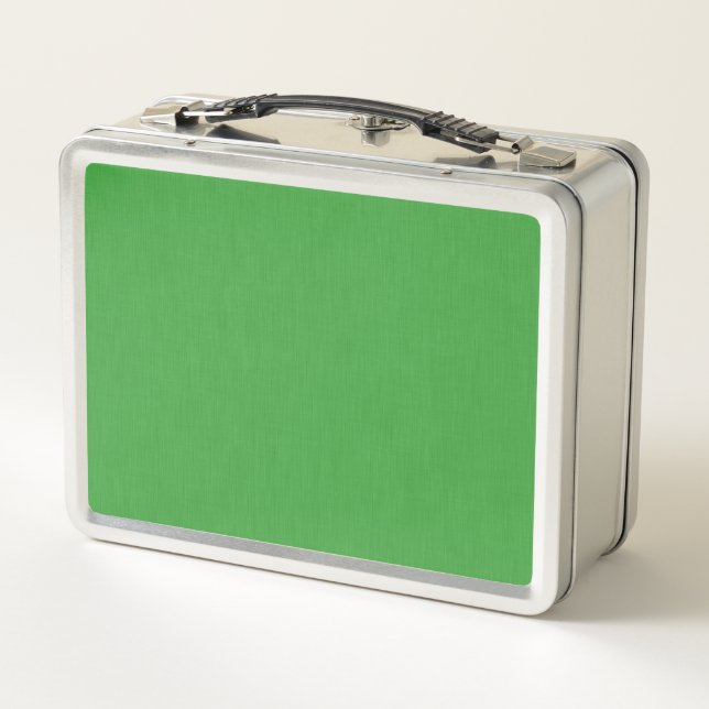 Calm & simple visual green textured background  metal lunch box (Back)