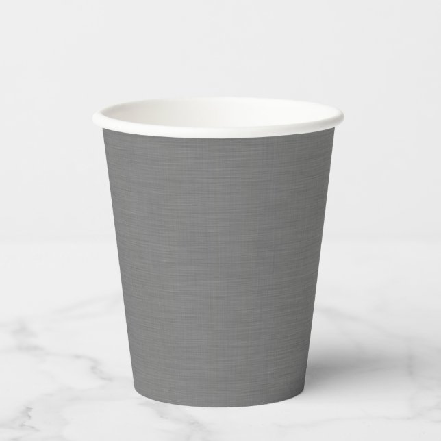 Calm & simple visual grey textured background  paper cups (Front)