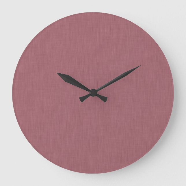 Calm & simple visual mauve textured background  large clock (Front)