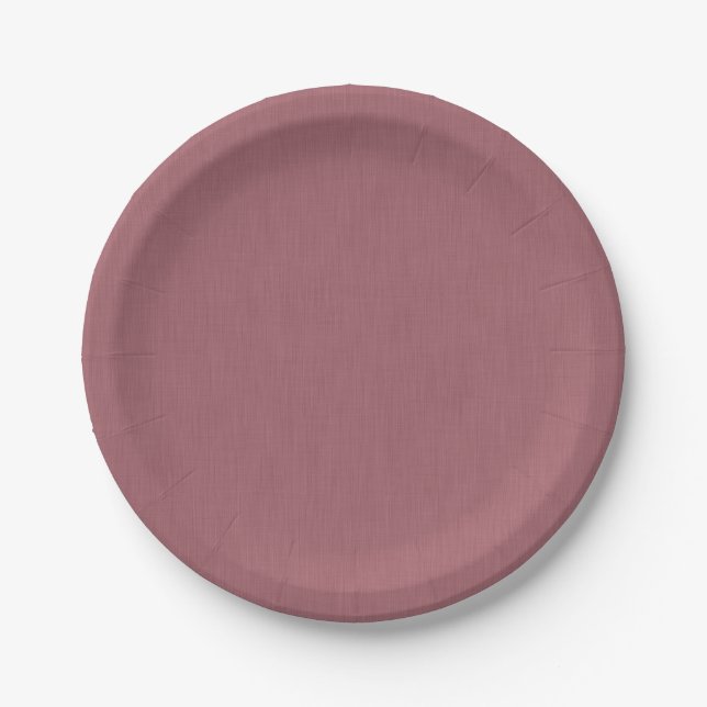 Calm & simple visual mauve textured background  paper plate (Front)