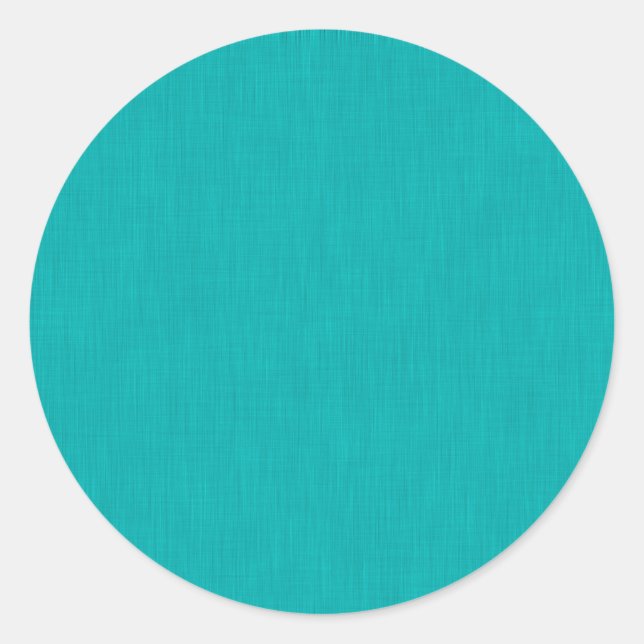 Calm & simple visual teal textured background  classic round sticker (Front)