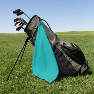 Calm & simple visual teal textured background  golf towel