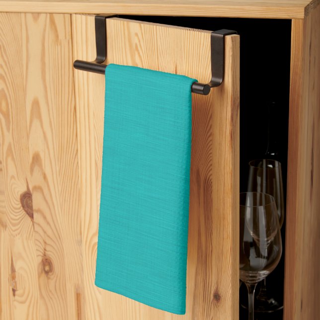 Calm & simple visual teal textured background  tea towel (Thirds Fold)