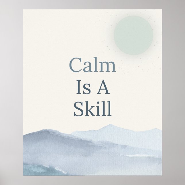 Calm Spaces Inspirational Mindfulness Poster (Front)