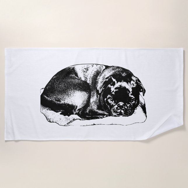 Calm Strength, Open Space Beach Towel (Front)