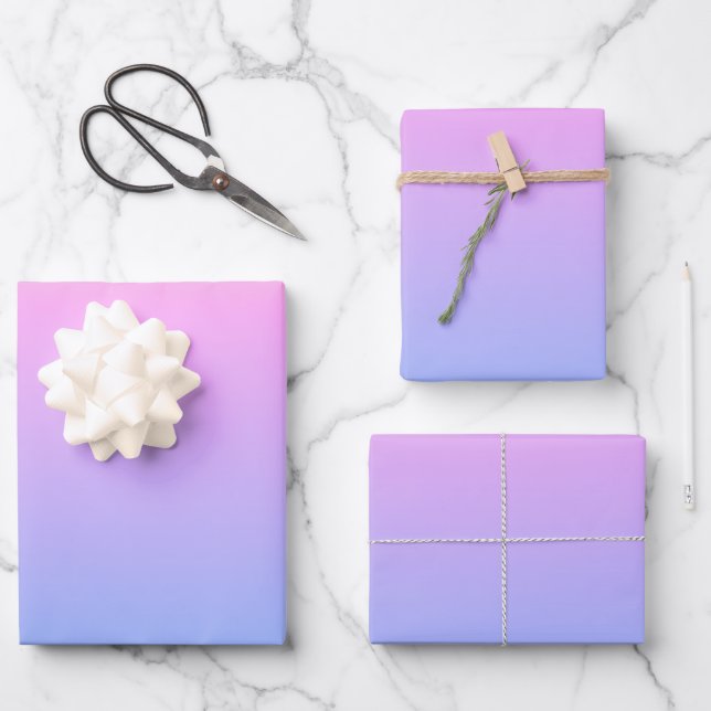 Calm Summer Sunset Abstract Gradient Wrapping Paper Sheet (Front)