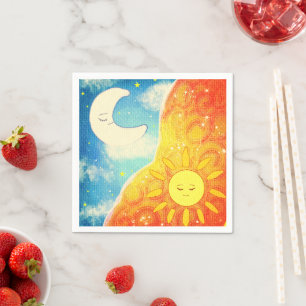 Calm Sun And The Moon Napkin